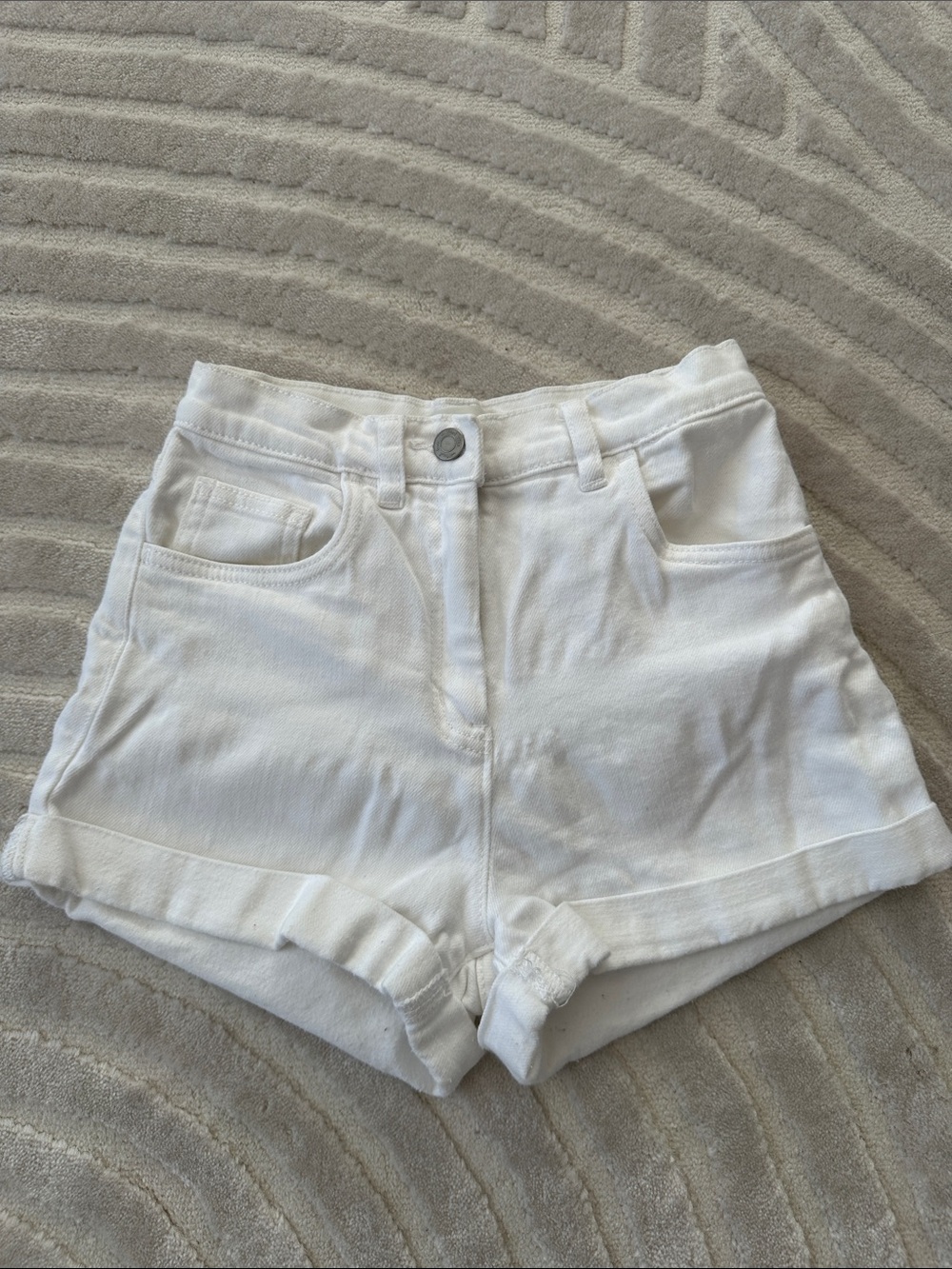 Wilfred High-Rise White Denim Shorts